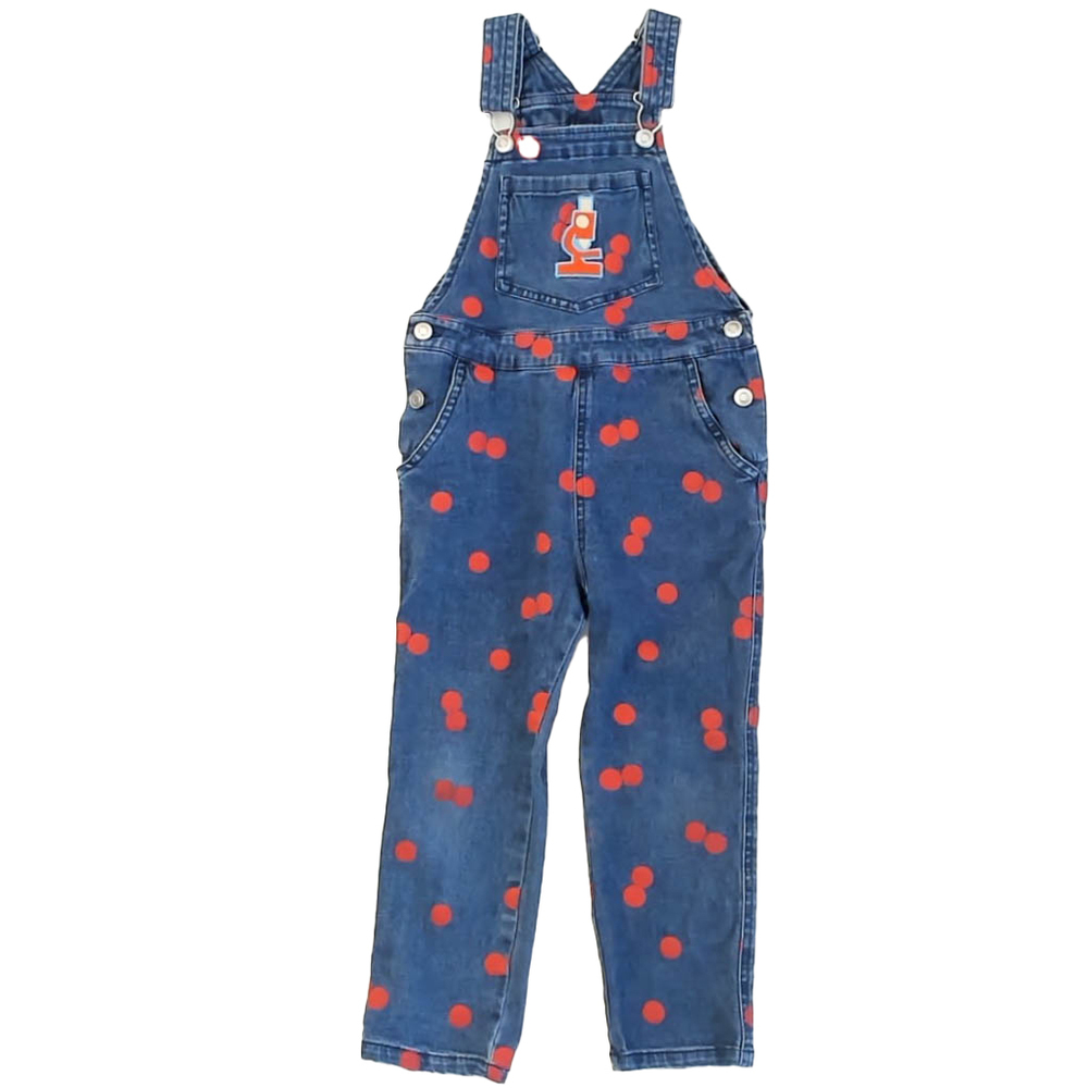 Christian Robinson Girls Blue Polka Dots Overalls size: 4T